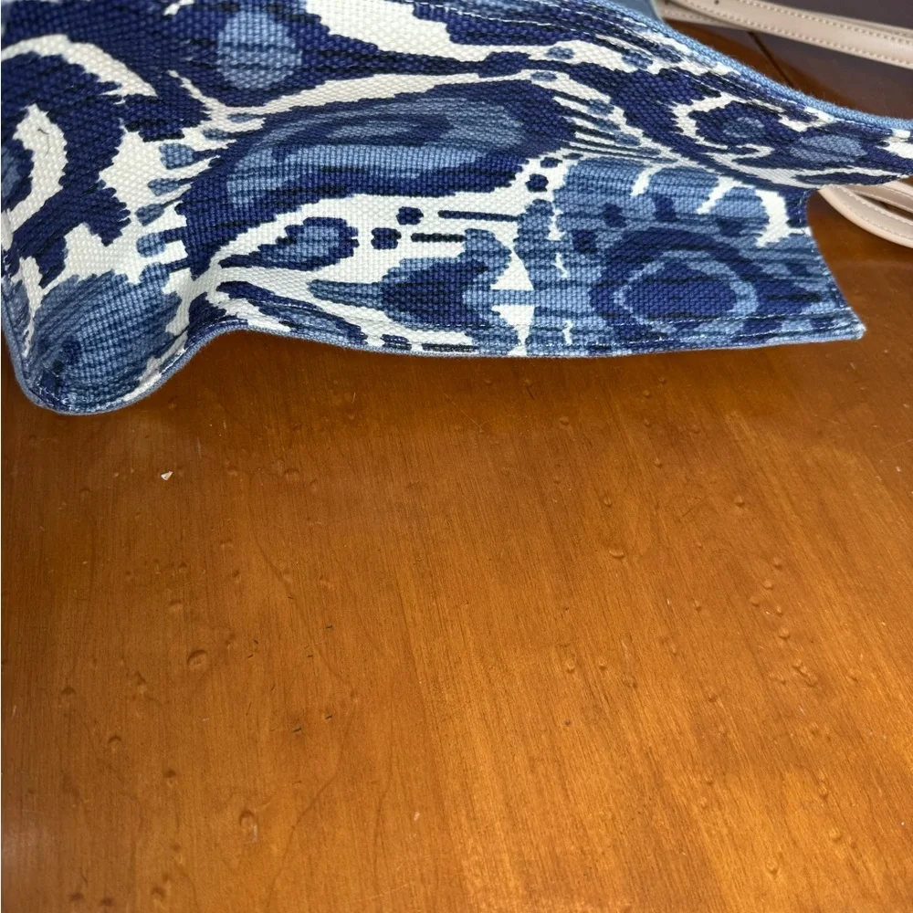Spartina 449 Blue and Gold Tote with Mermaid Design
